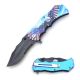"Freedom,Liberty,Justice " USA Tactical Spring Assist Knife 4.5